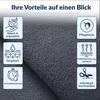 ANRO Badteppich AquaLoop 60x120cm Anthrazit Meterware Produktbild-Vorschau 5