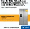 Exquisit Side by Side SBS520-CF-040E inoxlook | 513 l Produktbild-Vorschau 2