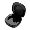 A black charging case for earbuds, shown open. Voir les images du produit
