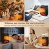 Elektrischer Heizlüfter mit 3D-Flammeneffekt, leise & Produktbild-Vorschau 12