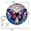 GKA Sonnenfänger Schmetterling lila 15 cm Buntglas Produktbild-Vorschau 7