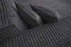 Kaiser Möbel Ecksofa L-form, Cordstoff Velo, Dunkelgrau, Produktbild-Vorschau 6