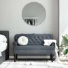 Panca con schienale grigio scuro 119,5x64,5x75 cm in Anteprima dell’immagine prodotto 9