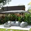 Outsunny Doppelsonnenschirm mit Kurbel 451 x 264 cm, UV Produktbild-Vorschau 9