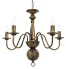 vidaXL Lampadario nero antico 5×E14 lampadine Anteprima dell’immagine prodotto 2
