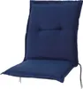A dark blue chair cushion is shown against a white background. Produktbild-Vorschau