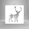 Bilder auf glas - Hirsch Herbst Wald Illustration - 60x60cm Produktbild-Vorschau 3