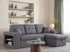 Divano trasformabile ad angolo "Axel" - 3 posti - Grigio Anteprima dell’immagine prodotto 5
