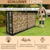 Regał na drewno kominkowe zewnętrzny metalowy 223x50x115 cm Podgląd zdjęcia produktu 3