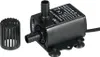 A black submersible water pump with a filter attachment is shown on a white background. Produktbild-Vorschau