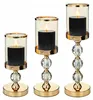 Kerzenhalter 3er-Set Gold 40.5 cm – Kerzenständer aus Glas Produktbild-Vorschau 2