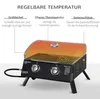 Outsunny Gasgrill BBQ Tischgrill 2 Brennern Camping Grill Produktbild-Vorschau 4