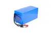 A blue lithium-ion battery pack with wires and connectors on a white background. Náhled obrázku produktu