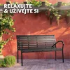 Třímístná zahradní lavice Pino 126x62x81,5 cm - černá Náhled obrázku produktu 8