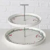 Zweistöckige Etagere mit weihnachtlichem Muster FLORENZA, Produktbild-Vorschau 4