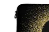 MuchoWow® Laptop Hülle 15 Zoll Goldenes Herz auf schwarzem Produktbild-Vorschau 3