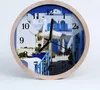 Holzuhr 30fi cm wanduhr - Griechenland Stadt Produktbild-Vorschau 1