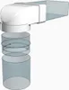 EUROPLAST deflektor 90° ploché potrubie 55x110mm Ø 100mm Náhľad obrázku produktu 3