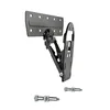 A black metal TV wall mount with its components displayed against a white background. Podgląd zdjęcia produktu