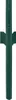A close-up of a green metal fence post with two horizontal stabilizers. Produktbild-Vorschau