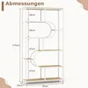 A diagram showing the dimensions of a bookshelf. Produktbild-Vorschau