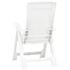 vidaXL Chaises de jardin réglables 2 pcs. Plastique blanc Voir les images du produit 13
