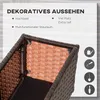 Outsunny Poly Rattan Hochbeet mit Rollen Pflanzkasten mit Produktbild-Vorschau 4