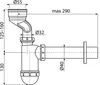 Alcadrain Urinal Siphon mit der Manschette DN40 Produktbild-Vorschau 2