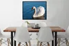 MuchoWow® Gerahmtes Poster Schwan - Wasser - Vogel - Weiß Produktbild-Vorschau 2