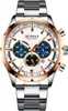 A close-up studio shot of a men's wristwatch against a white background. Produktbild-Vorschau