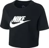 Nike W Nsw Tee Essntl Crp Icn Ftr Black/White Black/White M Produktbild-Vorschau 2
