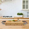 Relaxdays Schneidebrett mit 2 Auffangschalen, HxBxT: Produktbild-Vorschau 2