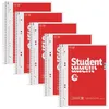 A stack of red and white spiral-bound notebooks. Podgląd zdjęcia produktu