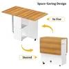 A folding table shown in two states: 'In Use' and 'Stored'. Produktbild-Vorschau