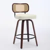 Lot de 3 tabourets de bar en bois avec dossier, pivotants à Voir les images du produit 3