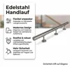 Mucola Treppengeländer SilberØ 4,2 cm Wand Geländer Produktbild-Vorschau 11