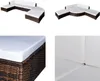 vidaXL 6 tlg. Garten Lounge Set mit Auflagen Poly Rattan Produktbild-Vorschau 1