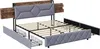 An exploded view of a bed frame, showing its components like the headboard, side rails, and drawers. Náhľad obrázku produktu