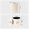AREBOS : Tabouret de rangement en tissu bouclé crème – Voir les images du produit 10