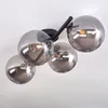 Isorella Deckenlampe aus Metall/Glas in Schwarz/Rauchfarben Produktbild-Vorschau 8
