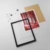 Gerahmtes Poster - Schwarzer Rahmen - Wald Rot Bäume - Produktbild-Vorschau 4