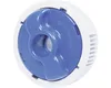 A close-up view of a blue and white pool chemical dispenser. Produktbild-Vorschau