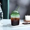Trinkbecher mit Deckel und Strohhalm-Ripple Glas Eiskaffee Produktbild-Vorschau 5
