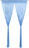 The Living Store Makramee Vorhang Blau 140x240 cm Baumwolle Produktbild-Vorschau 2