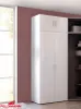 Kleiderschrank Schrank Malta weiß / weiß Hochglanz 80cm Produktbild-Vorschau 1