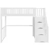 Hochbett,Kinderbett(Weiss)Holzbett,mit Produktbild-Vorschau 7