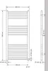 LuxeBath Badheizkörper Sahara - 600 x 1200 mm - Anthrazit - Produktbild-Vorschau 2