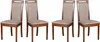 Four dining chairs arranged side-by-side against a white background. Voir les images du produit