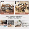 COSTWAY Biurko z szufladą, biurko komputerowe 120x55x75cm Podgląd zdjęcia produktu 7
