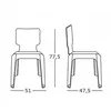 Line drawing showing dimensions of a chair Produktbild-Vorschau